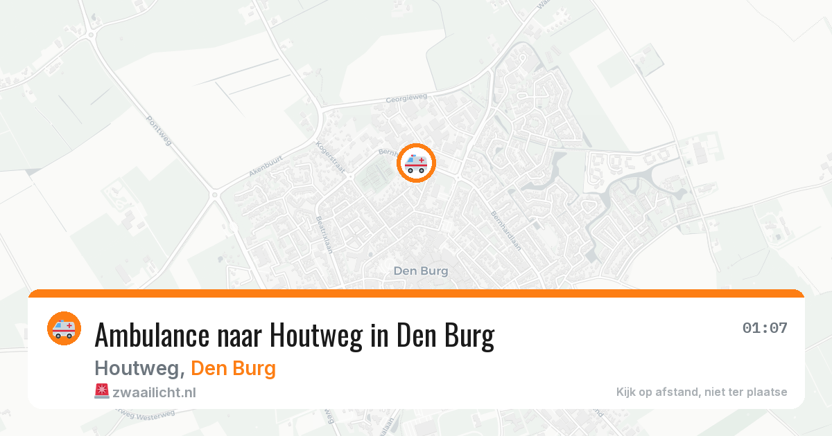 Ambulance naar Houtweg in Den Burg — 3 mei 2026