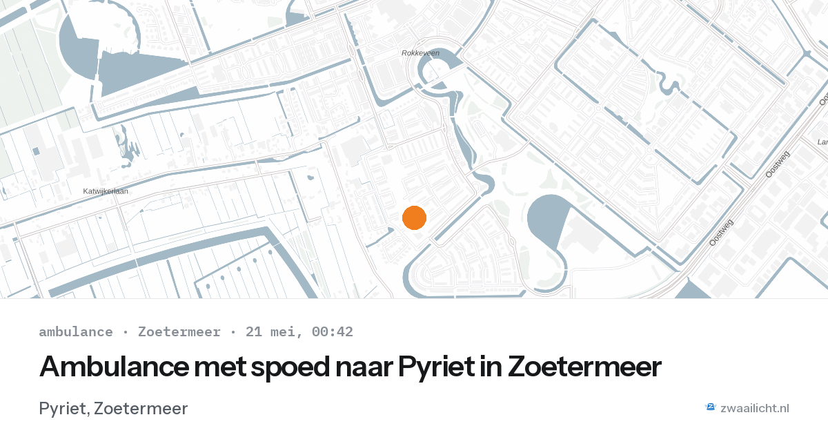 Ambulance met spoed naar Pyriet in Zoetermeer — 20 mei 2026