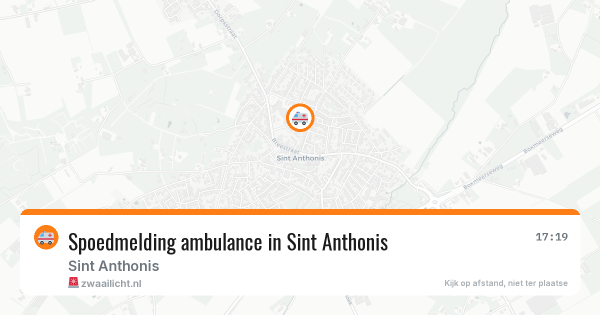 Spoedmelding ambulance in Sint Anthonis — 26 apr 2026