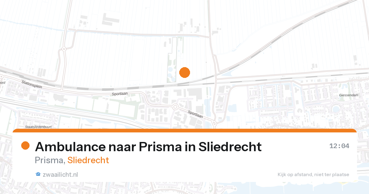 Ambulance naar Prisma in Sliedrecht — 28 apr 2026