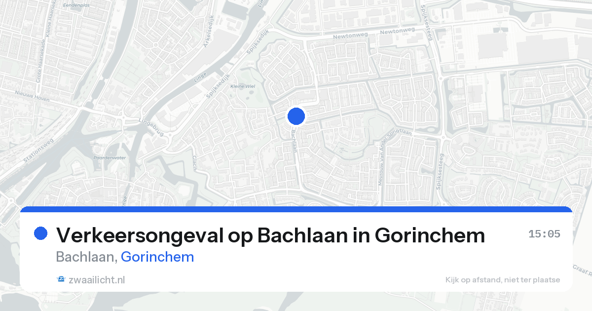 Verkeersongeval op Bachlaan in Gorinchem — 19 aug 2026