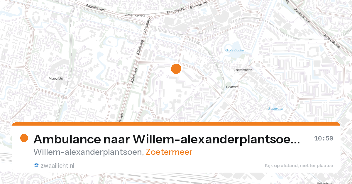 Ambulance naar Willem-alexanderplantsoen in Zoetermeer — 27 aug 2026