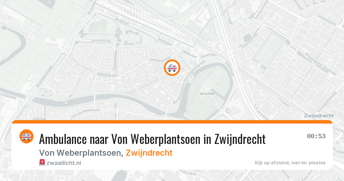 Ambulance naar Von Weberplantsoen in Zwijndrecht — 23 mei 2026