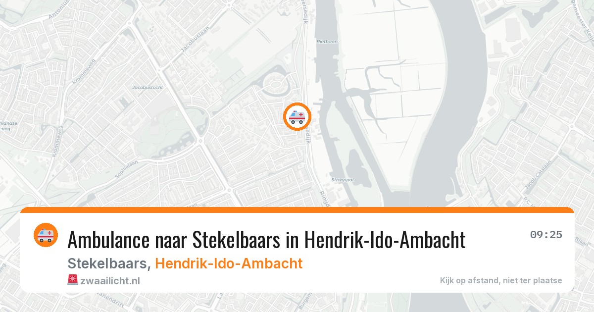 Ambulance naar Stekelbaars in Hendrik-Ido-Ambacht — 1 jun 2026