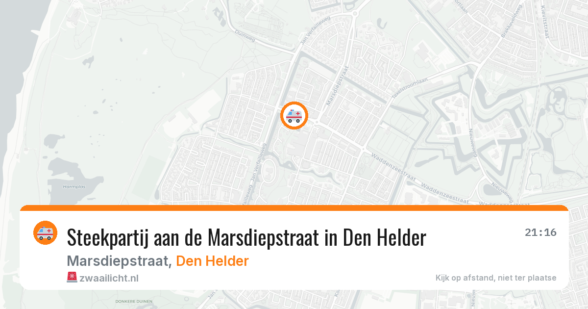 Steekpartij aan de Marsdiepstraat in Den Helder — 4 mei 2026