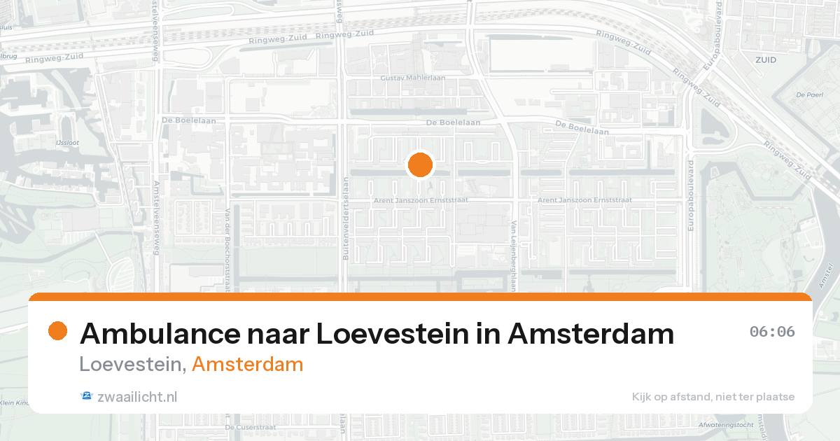 Ambulance naar Loevestein in Amsterdam — 25 mei 2026