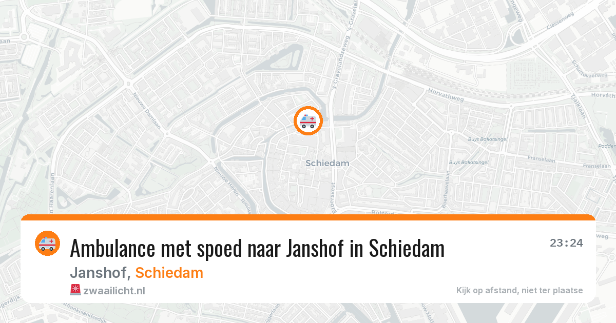 Ambulance met spoed naar Janshof in Schiedam — 26 jun 2026