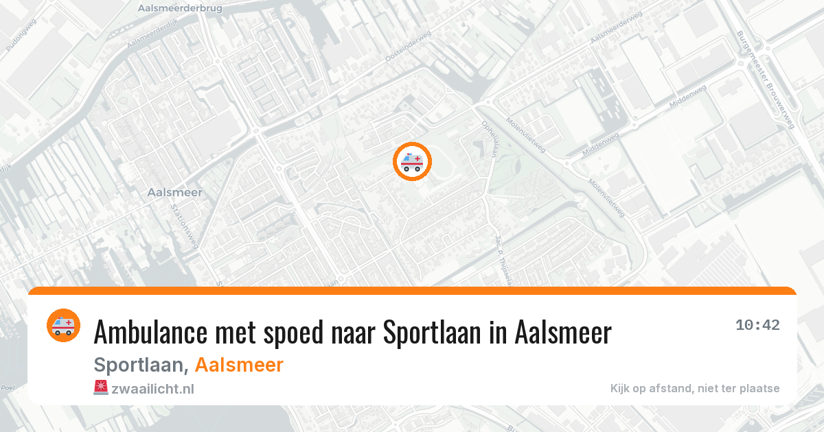 Ambulance met spoed naar Sportlaan in Aalsmeer — 26 jul 2026