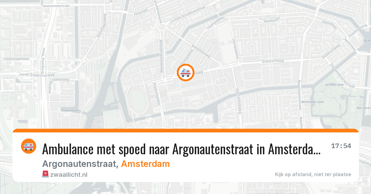 Ambulance met spoed naar Argonautenstraat in Amsterdam — 2 jul 2026