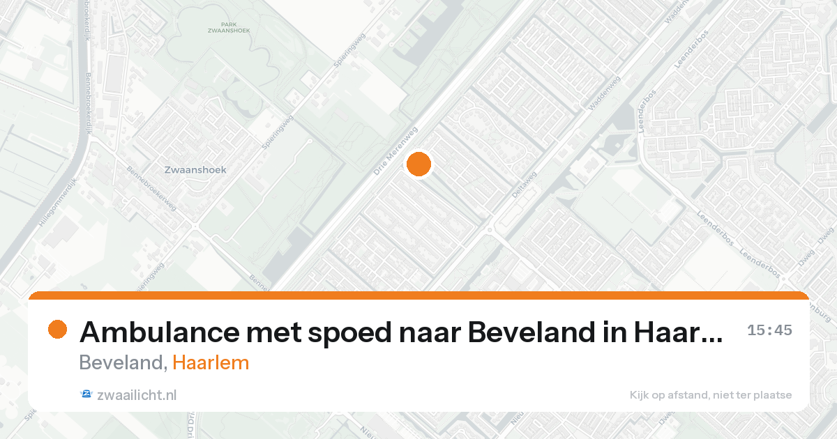 Ambulance met spoed naar Beveland in Haarlem — 30 mei 2026