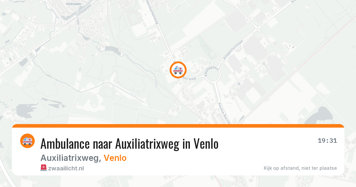 Ambulance naar Auxiliatrixweg in Venlo — 27 jul 2026
