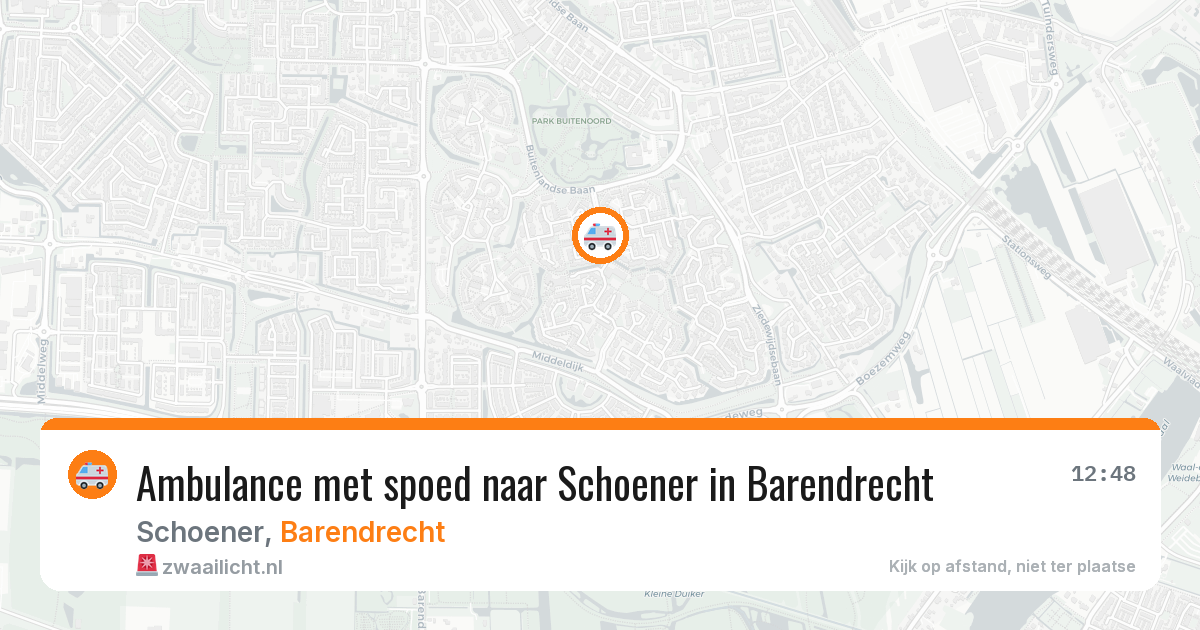 Ambulance met spoed naar Schoener in Barendrecht — 20 mrt 2026