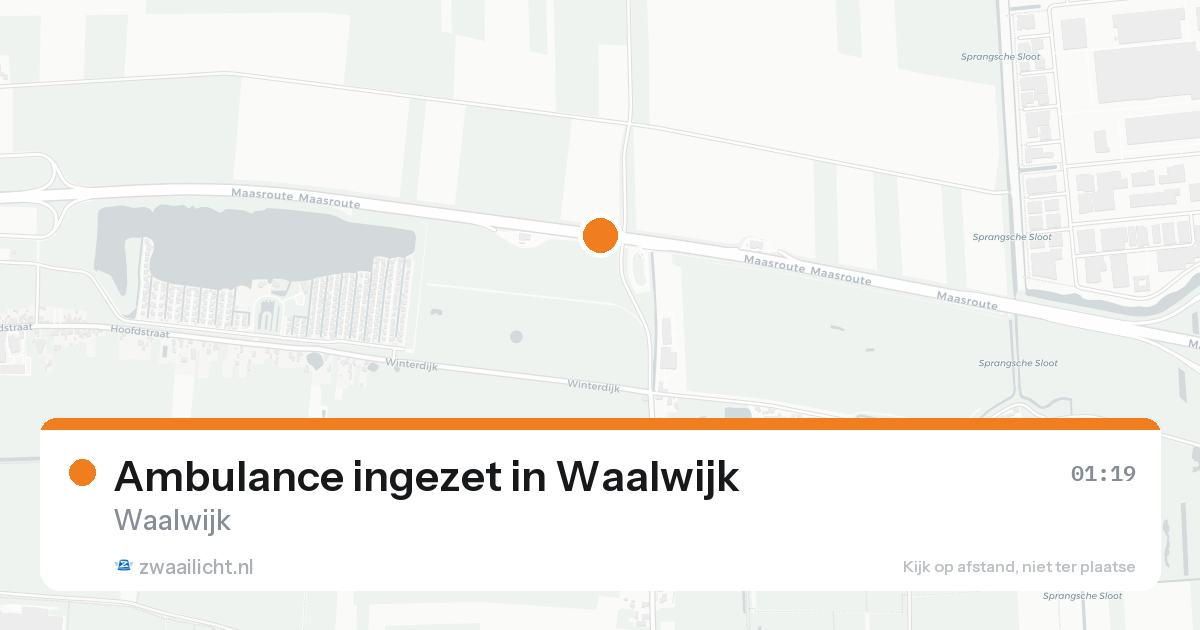 Ambulance ingezet in Waalwijk — 15 aug 2026