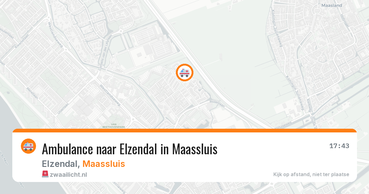 Ambulance naar Elzendal in Maassluis — 7 jun 2026