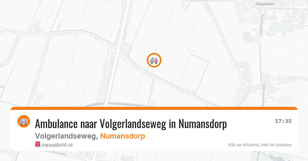 Ambulance naar Volgerlandseweg in Numansdorp — 10 jul 2026