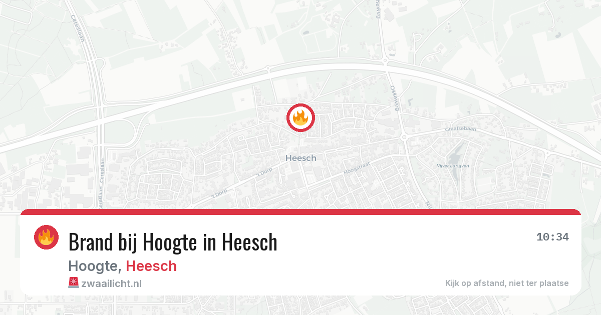 Brand bij Hoogte in Heesch — 4 aug 2026