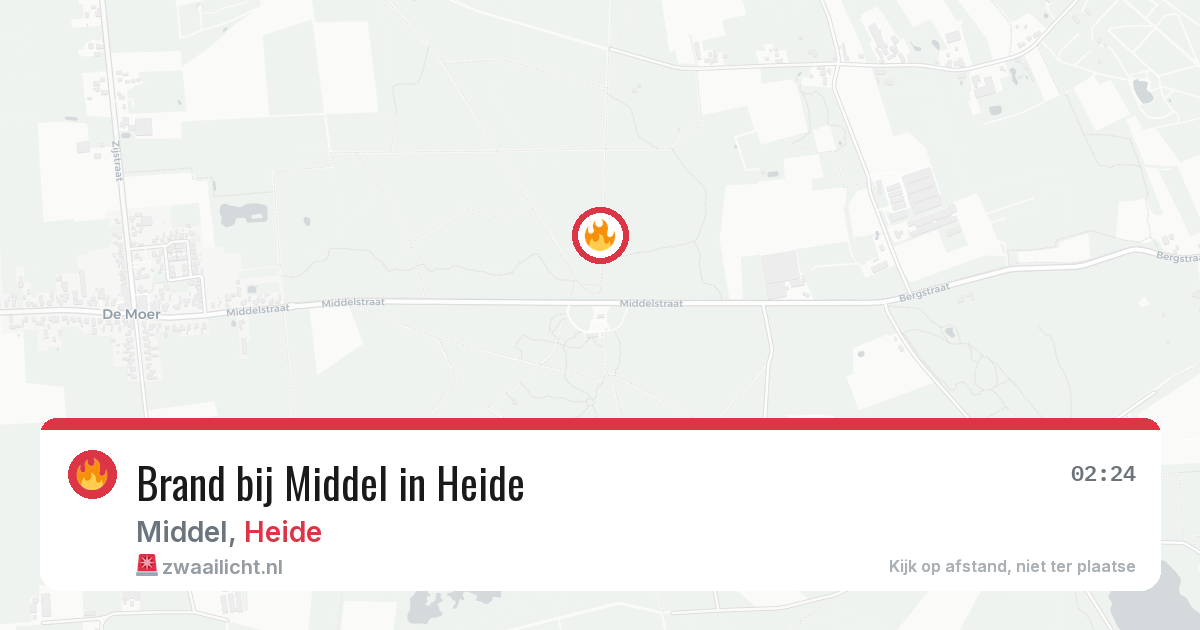 Brand bij Middel in Heide — 20 jun 2026