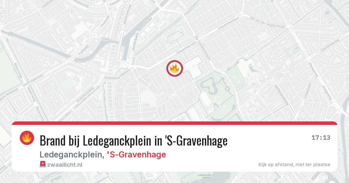Brand bij Ledeganckplein in 'S-Gravenhage — 7 jul 2026