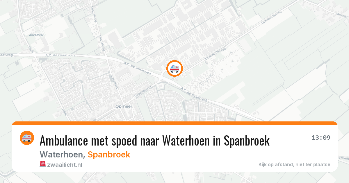 Ambulance met spoed naar Waterhoen in Spanbroek — 25 jan 2026