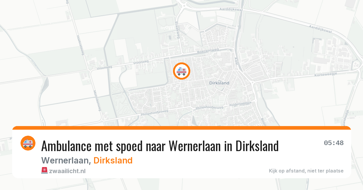Ambulance met spoed naar Wernerlaan in Dirksland — 30 jan 2026