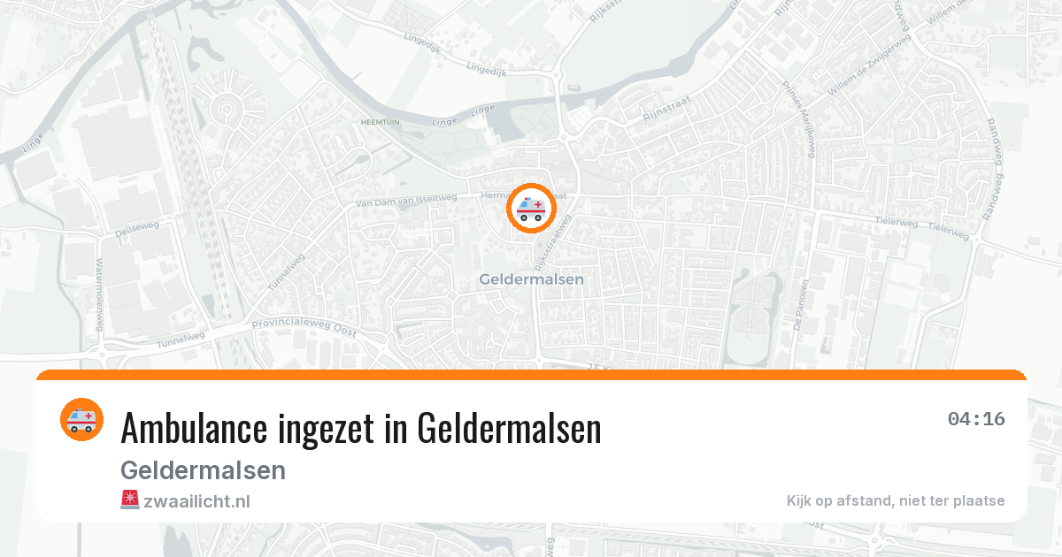 Ambulance ingezet in Geldermalsen — 11 apr 2026