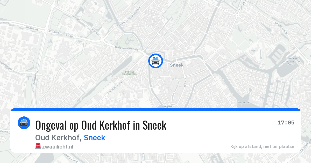 Ongeval op Oud Kerkhof in Sneek — 29 jul 2026