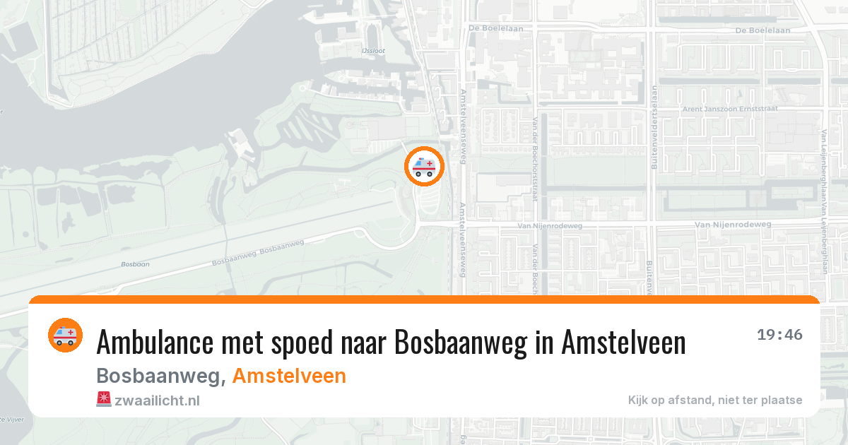Ambulance met spoed naar Bosbaanweg in Amstelveen — 19 mei 2026