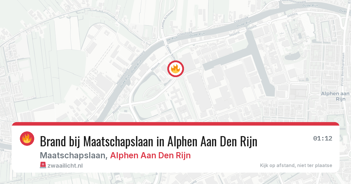 Brand bij Maatschapslaan in Alphen Aan Den Rijn — 26 mei 2026
