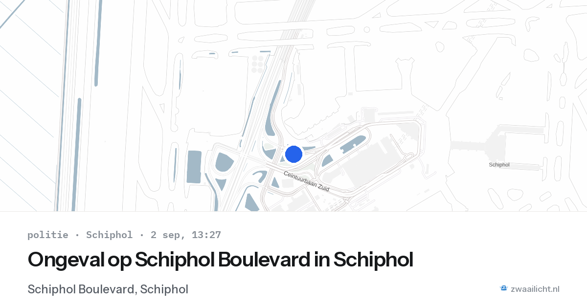 Ongeval op Schiphol Boulevard in Schiphol — 2 sep 2026