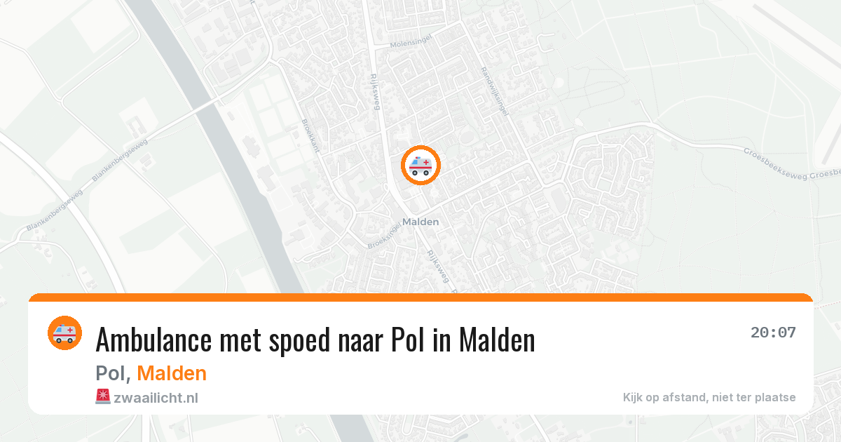 Ambulance met spoed naar Pol in Malden — 16 jun 2026