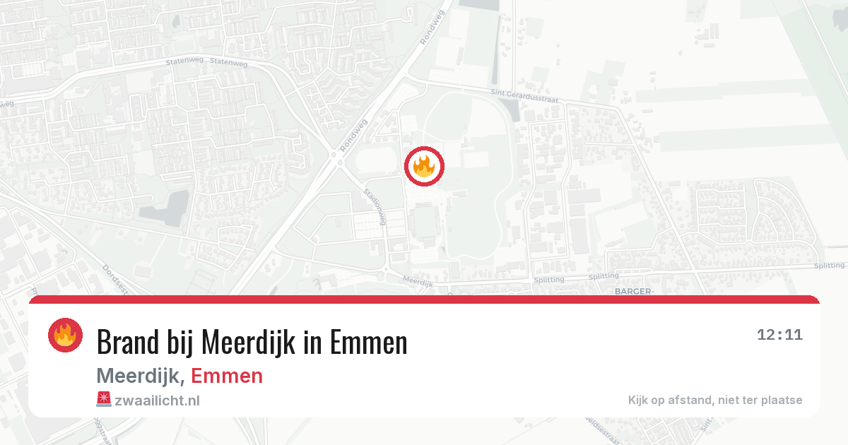 Brand bij Meerdijk in Emmen — 4 aug 2026