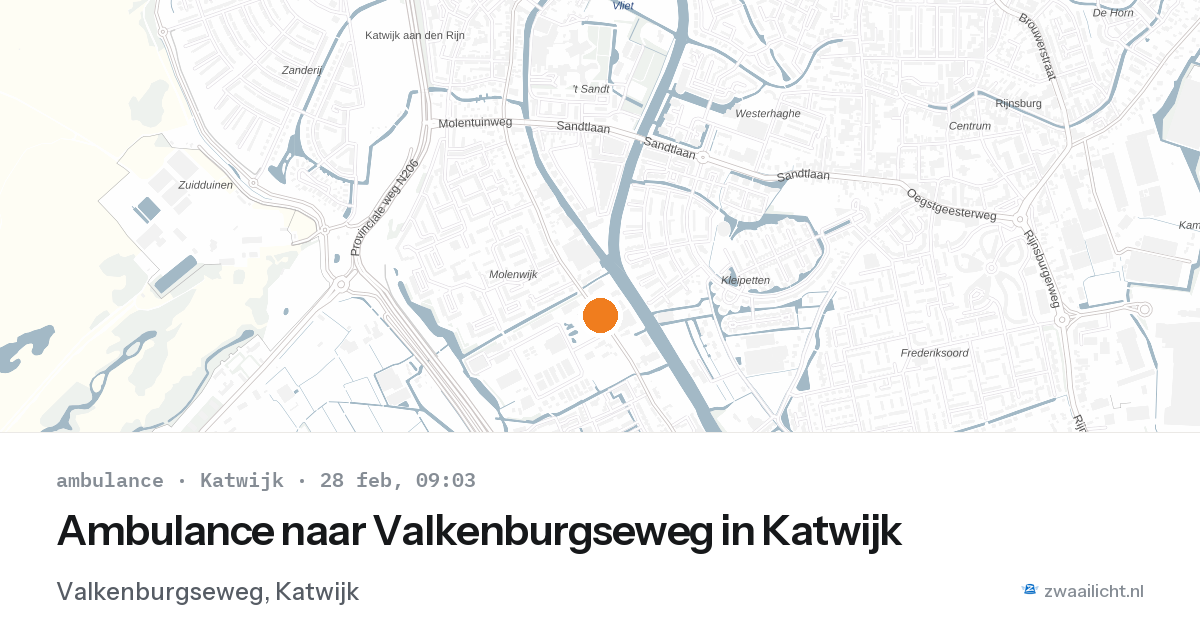Ambulance naar Valkenburgseweg in Katwijk — 28 feb 2026