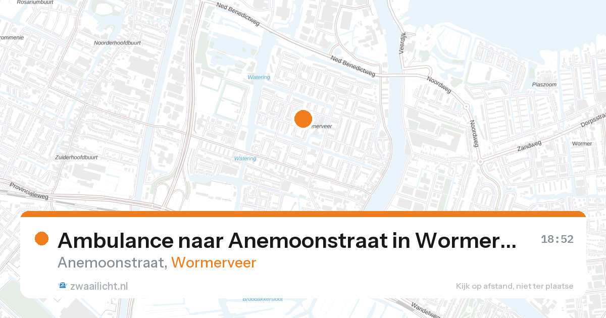 Ambulance naar Anemoonstraat in Wormerveer — 29 jun 2026