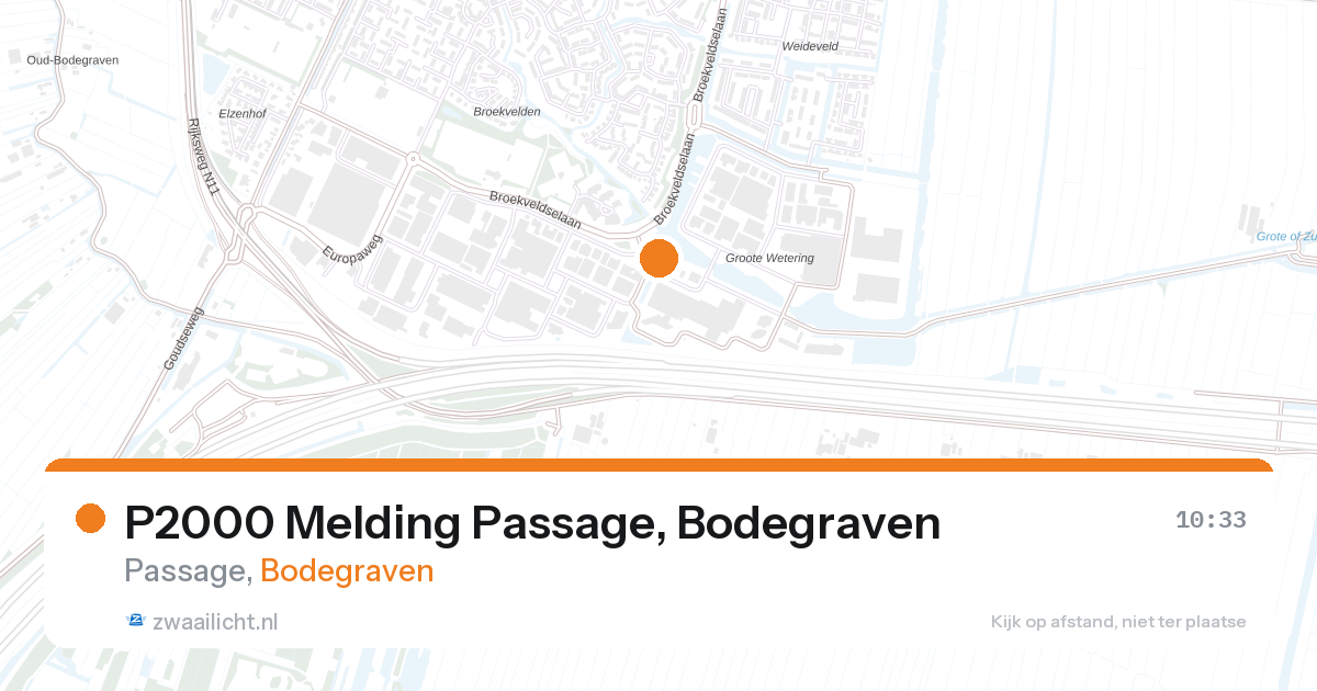 P2000 Melding Passage, Bodegraven — 6 jun 2026