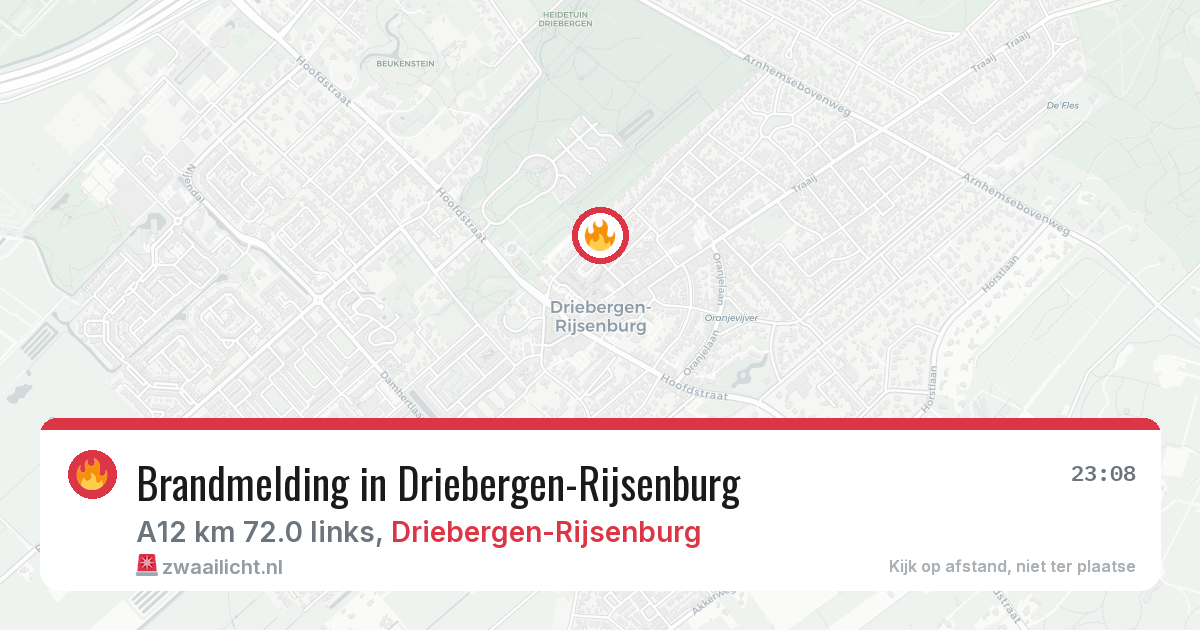 Brandmelding in Driebergen-Rijsenburg — 10 jul 2026