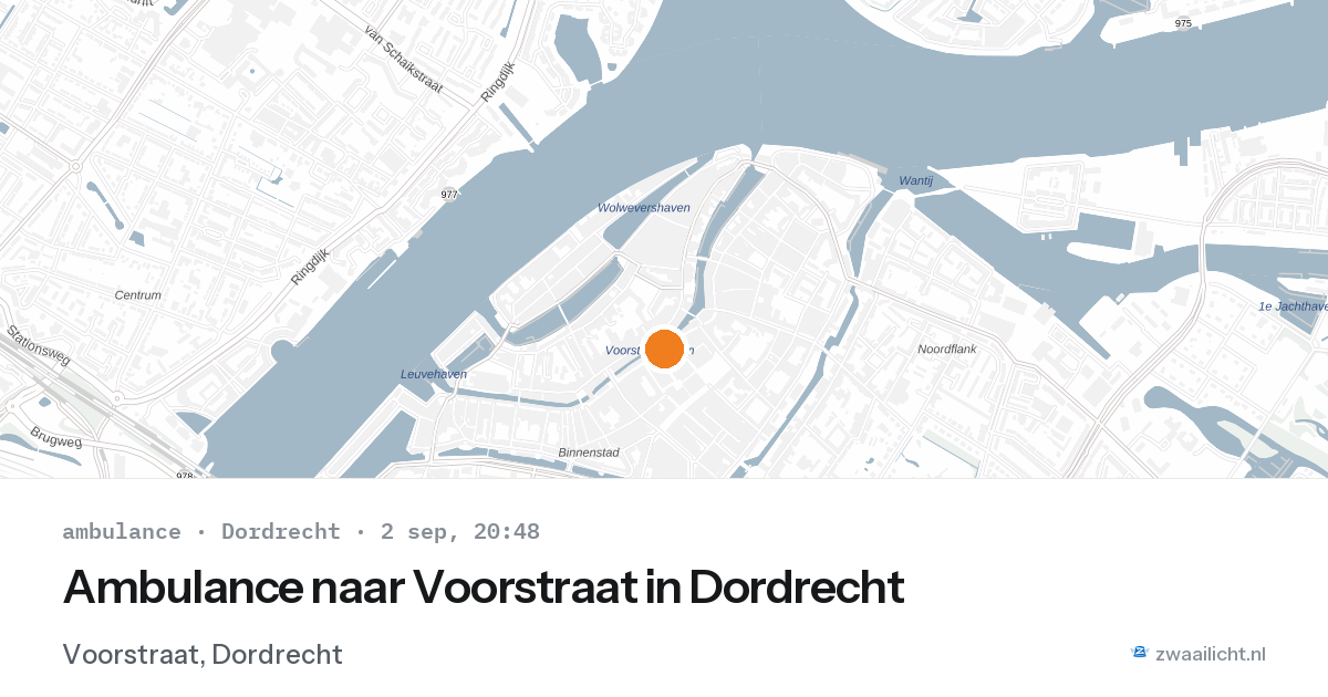 Ambulance naar Voorstraat in Dordrecht — 2 sep 2026