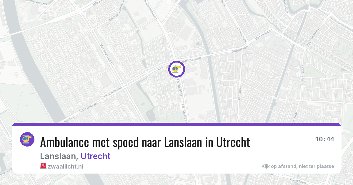Ambulance met spoed naar Lanslaan in Utrecht — 1 jun 2026