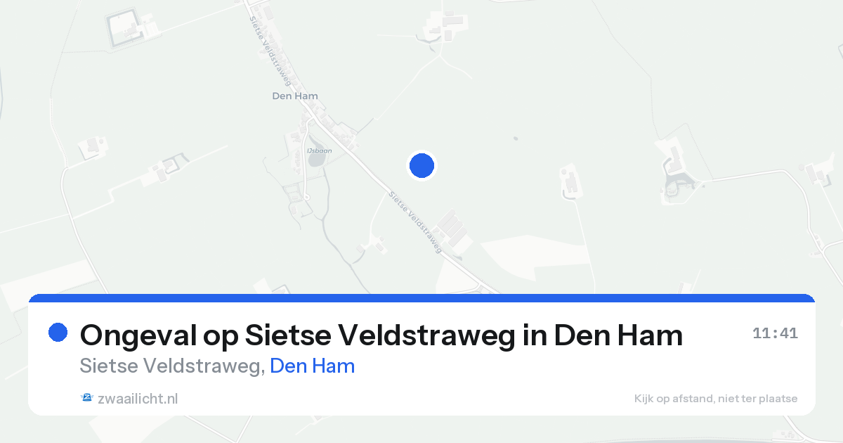 Ongeval op Sietse Veldstraweg in Den Ham — 12 aug 2026