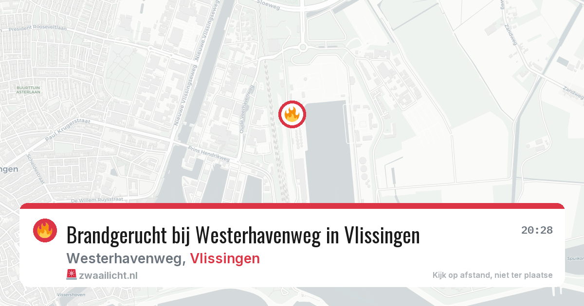 Brandgerucht bij Westerhavenweg in Vlissingen — 3 mrt 2026