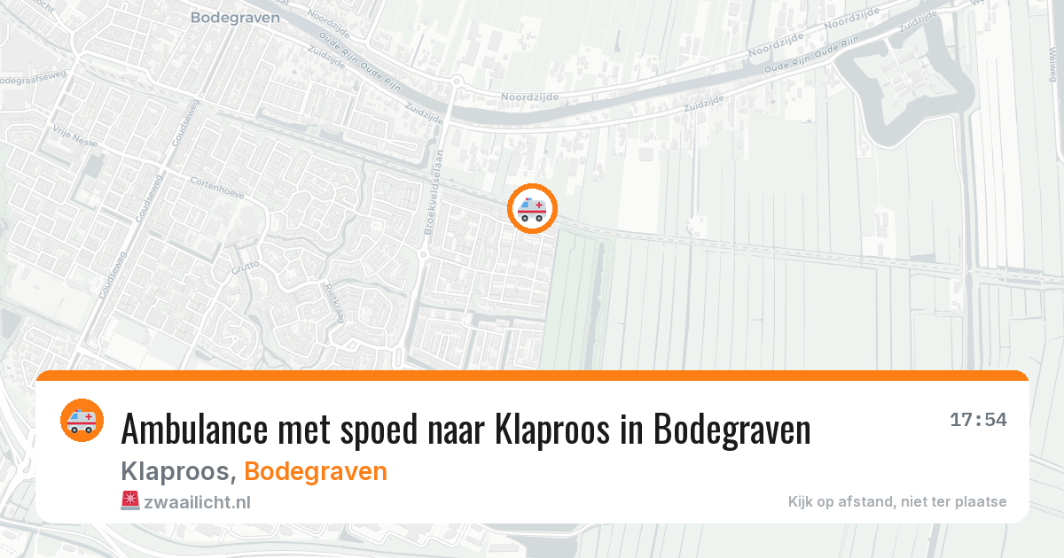Ambulance met spoed naar Klaproos in Bodegraven — 16 jul 2026