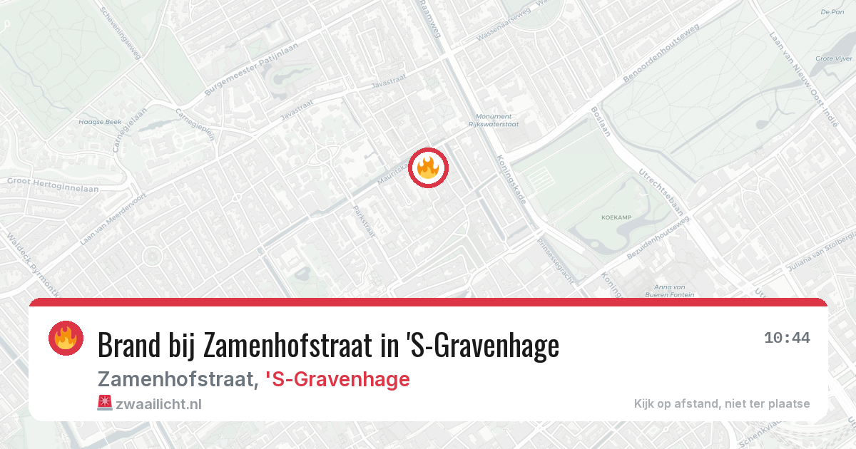 Brand bij Zamenhofstraat in 'S-Gravenhage — 29 jan 2026