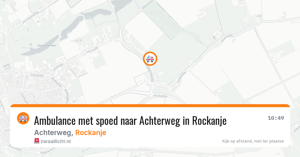 Ambulance met spoed naar Achterweg in Rockanje — 27 mei 2026