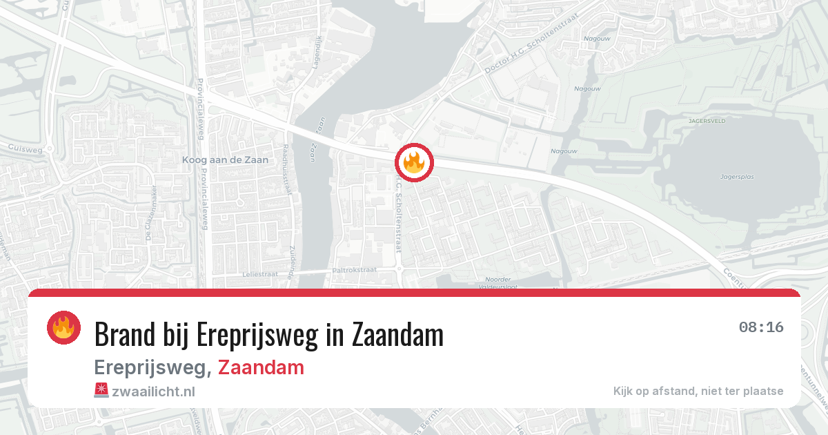 Brand bij Ereprijsweg in Zaandam — 9 jul 2026