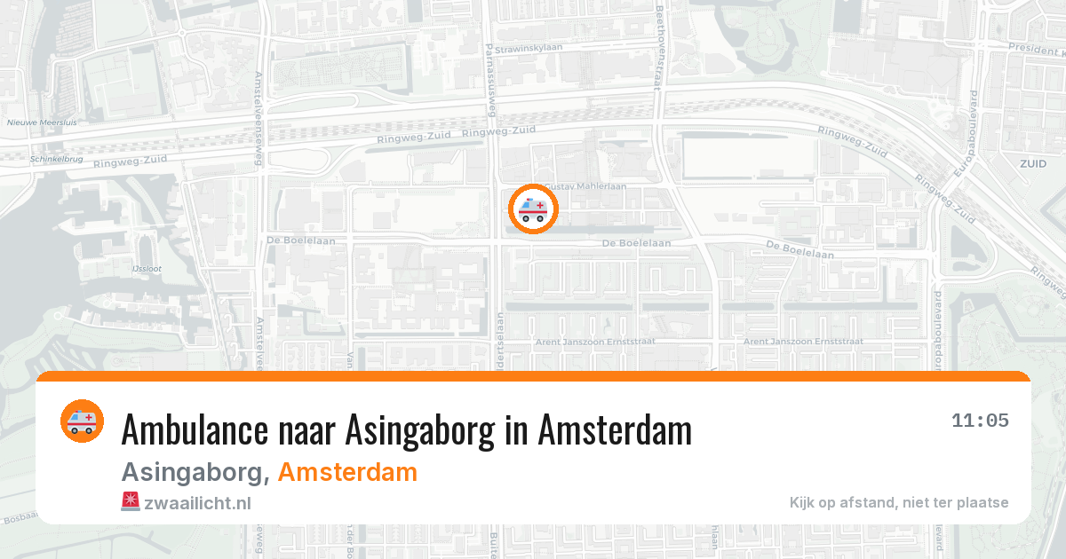 Ambulance naar Asingaborg in Amsterdam — 16 jun 2026