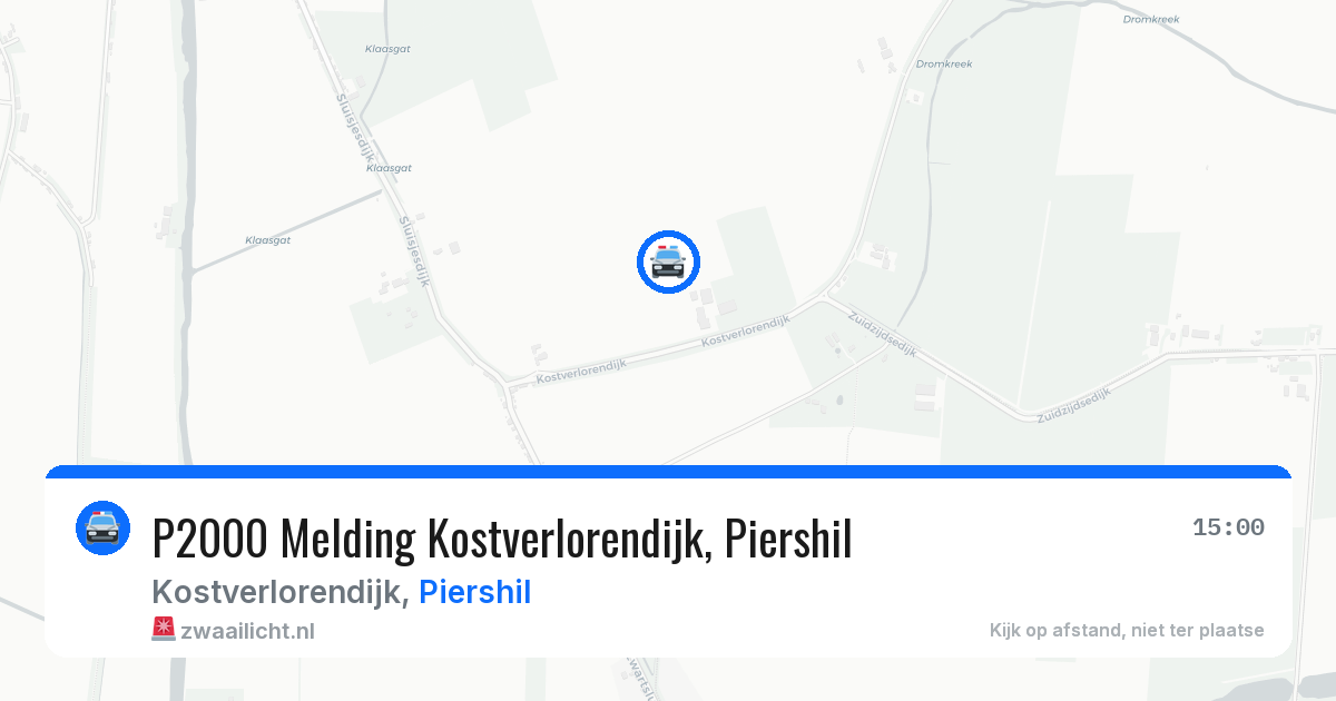 P2000 Melding Kostverlorendijk, Piershil — 26 jun 2026