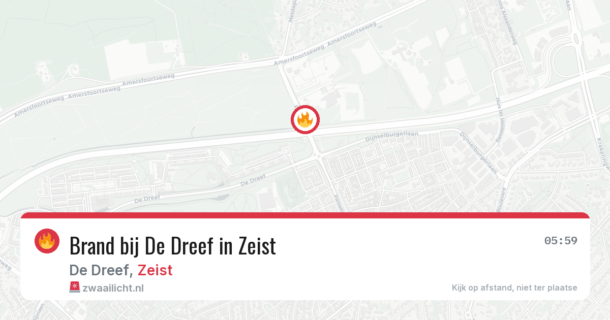Brand bij De Dreef in Zeist — 28 jun 2026