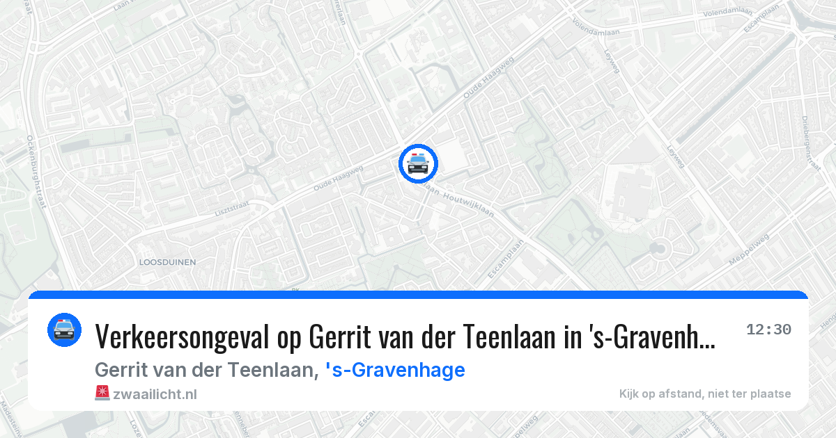 Verkeersongeval op Gerrit van der Teenlaan in 's-Gravenhage — 15 jun 2026