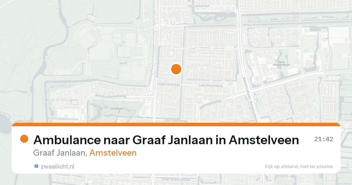 Ambulance naar Graaf Janlaan in Amstelveen — 22 aug 2026