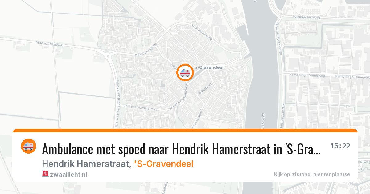 Ambulance met spoed naar Hendrik Hamerstraat in 'S-Gravendeel — 30 mrt 2026