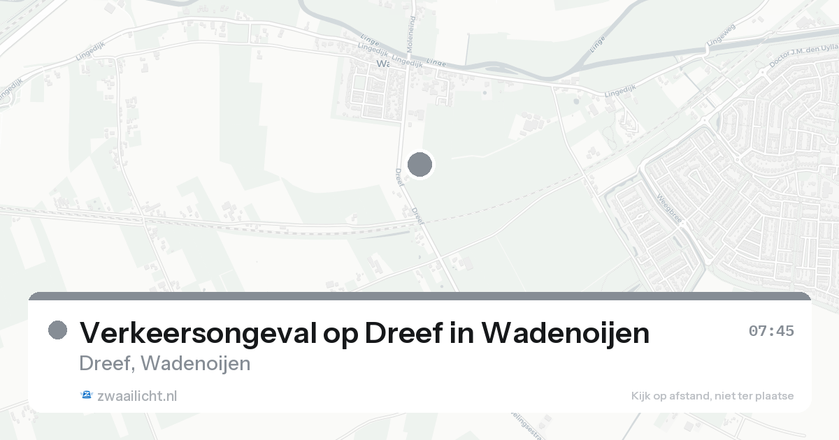 Verkeersongeval op Dreef in Wadenoijen — 14 aug 2026